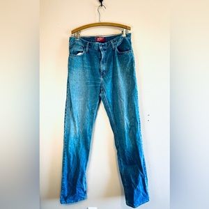 Arizona Jean Co Flex Denim Slim Straight Blue Jeans 34 x 36